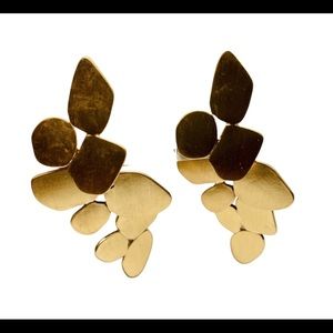 Dangling earrings gold tone comes in silver tone as well w/ bangle cuff $45